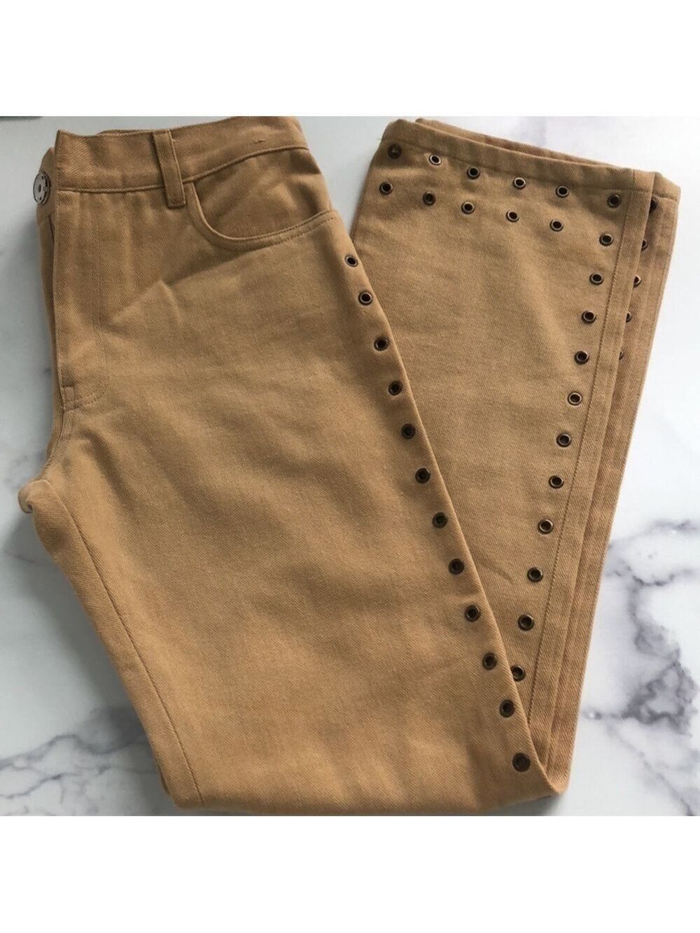 Vintage Jungal Grommet Detail Pants Size 6 - Picture 8 of 12
